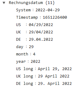 Datapool date type example